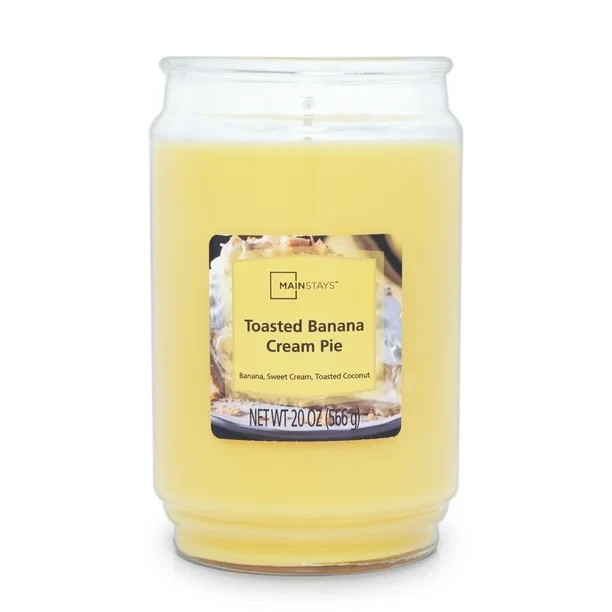 Mainstays Scented Single-Wick Large Glass Jar Candle, 20 oz – Select Scent