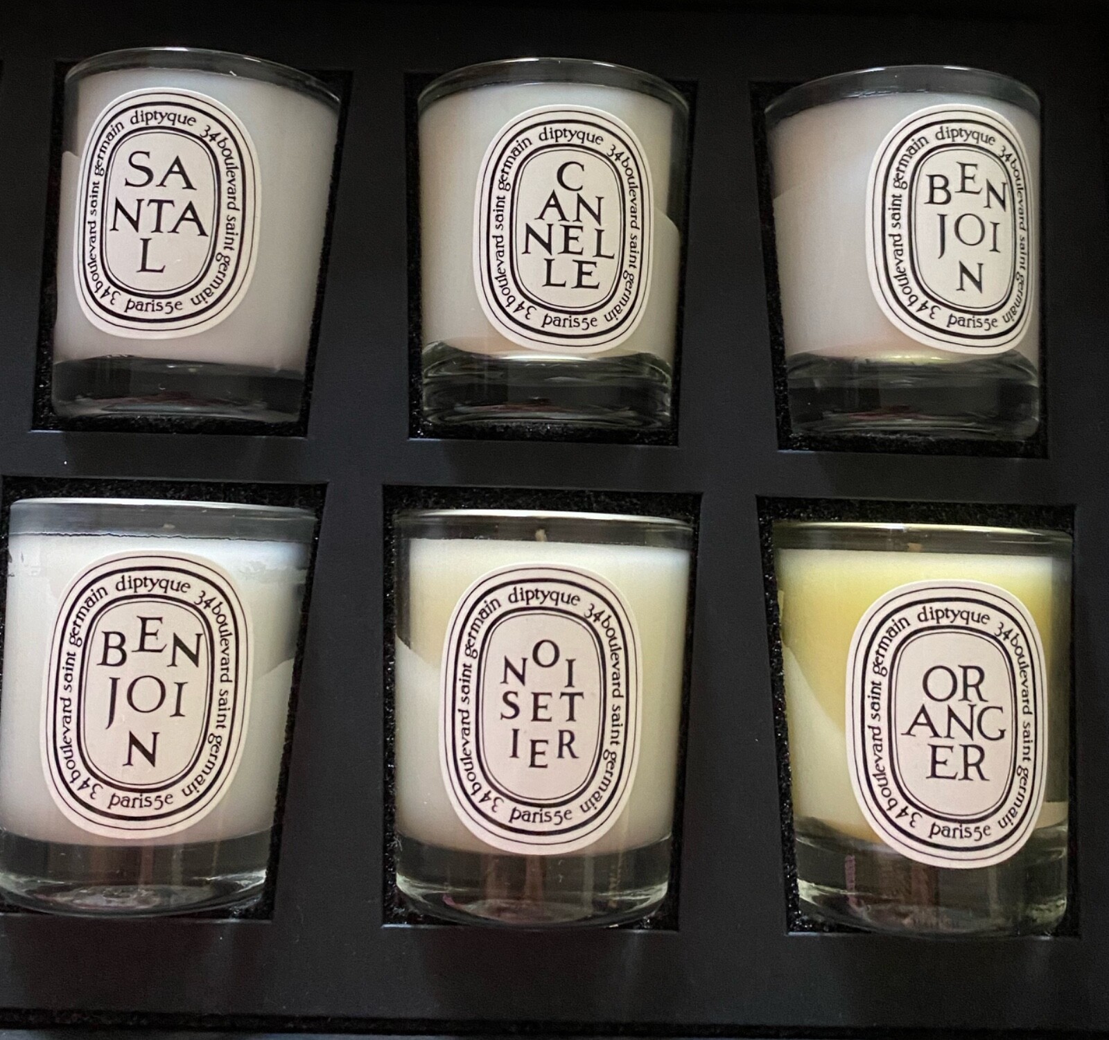 DIPTYQUE FREESIA BENJOIN SANTAL VANILLE CANNELLE NOISETIER ORANGER MINI CANDLE