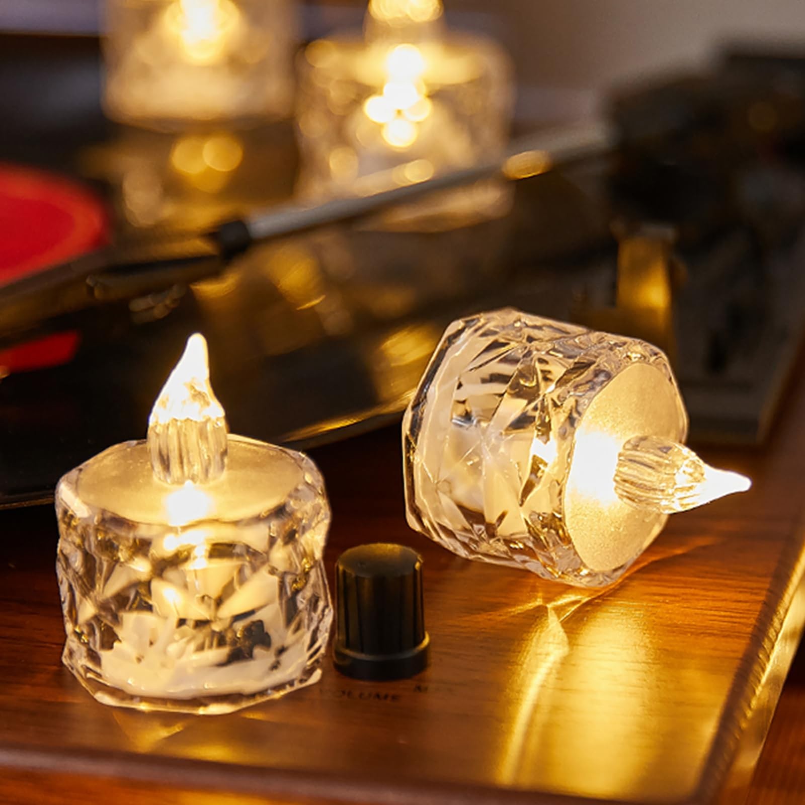 24pcs Flashing Battery Powered LED Votive Tea Candles, Realistic Electronic F…