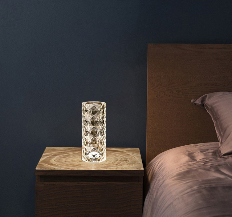 Nordic Crystal Lamp USB Table Lamps Bedroom Touch Dimming Atmosphere Diamond Nig