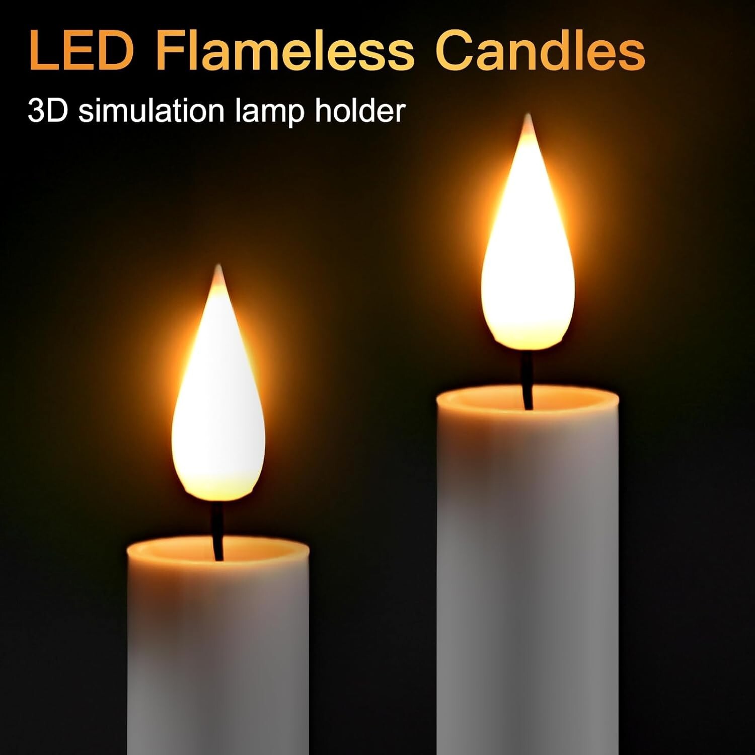 6 Packs 9.64″ Window Candles with Remote Timer Battery Operated Flameless LED Ta