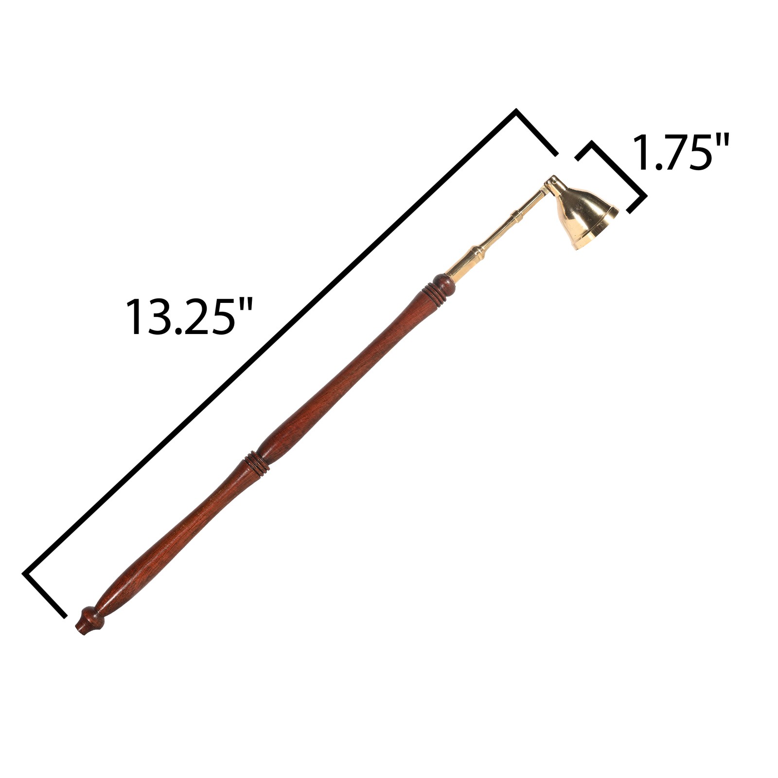 Incense Garden Candle Snuffer – 2 Pack – Brass Tip with Wood Handle