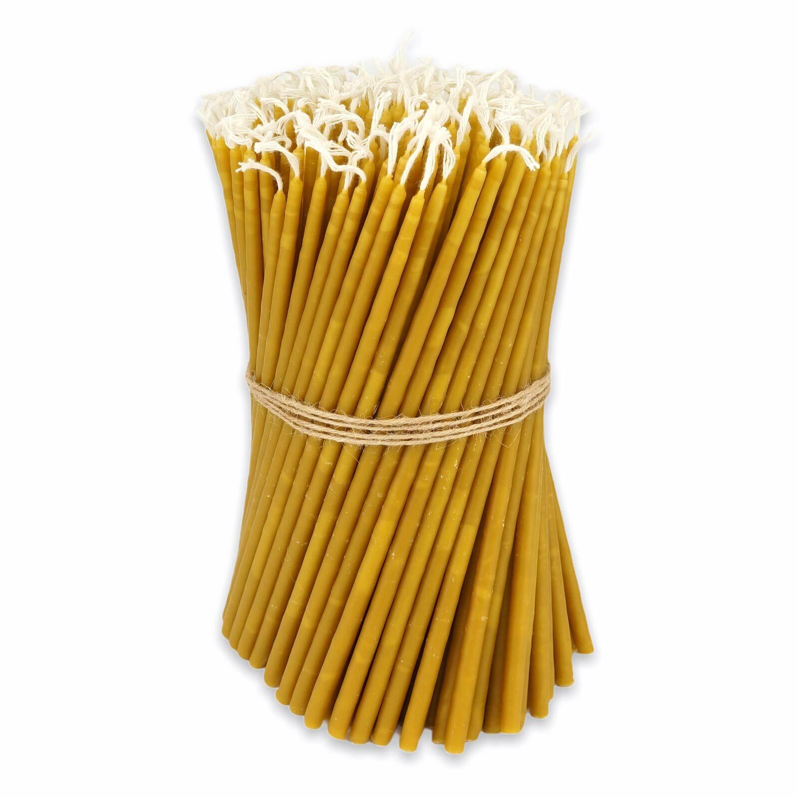 Pure Beeswax Taper Candles – Orthodox Church, Bulk, Ritual, Prayer, 11″ (27cm)