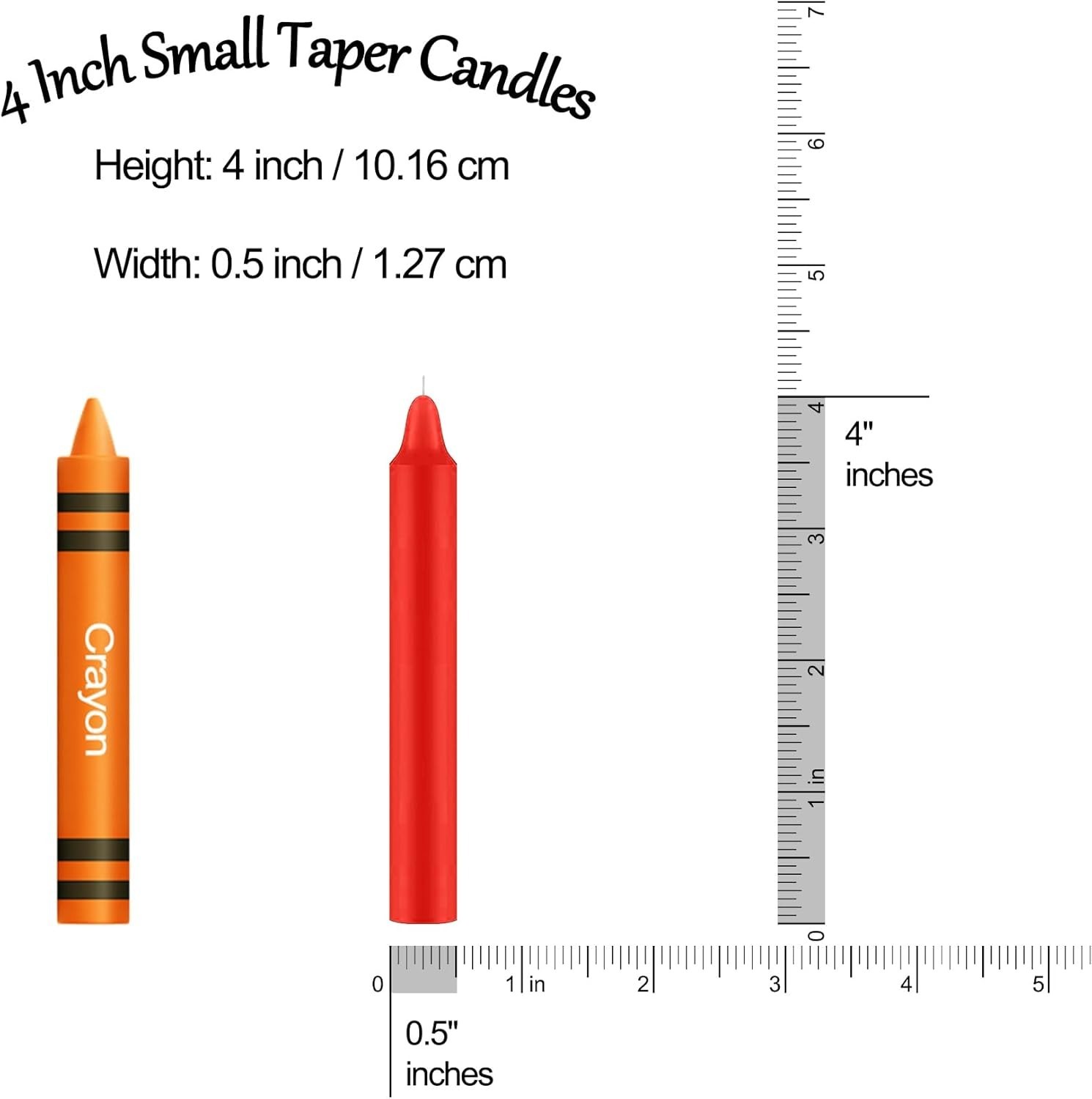 24-Pack of 4-Inch Red Unscented Taper Candles – Perfect for Spiritual Practices