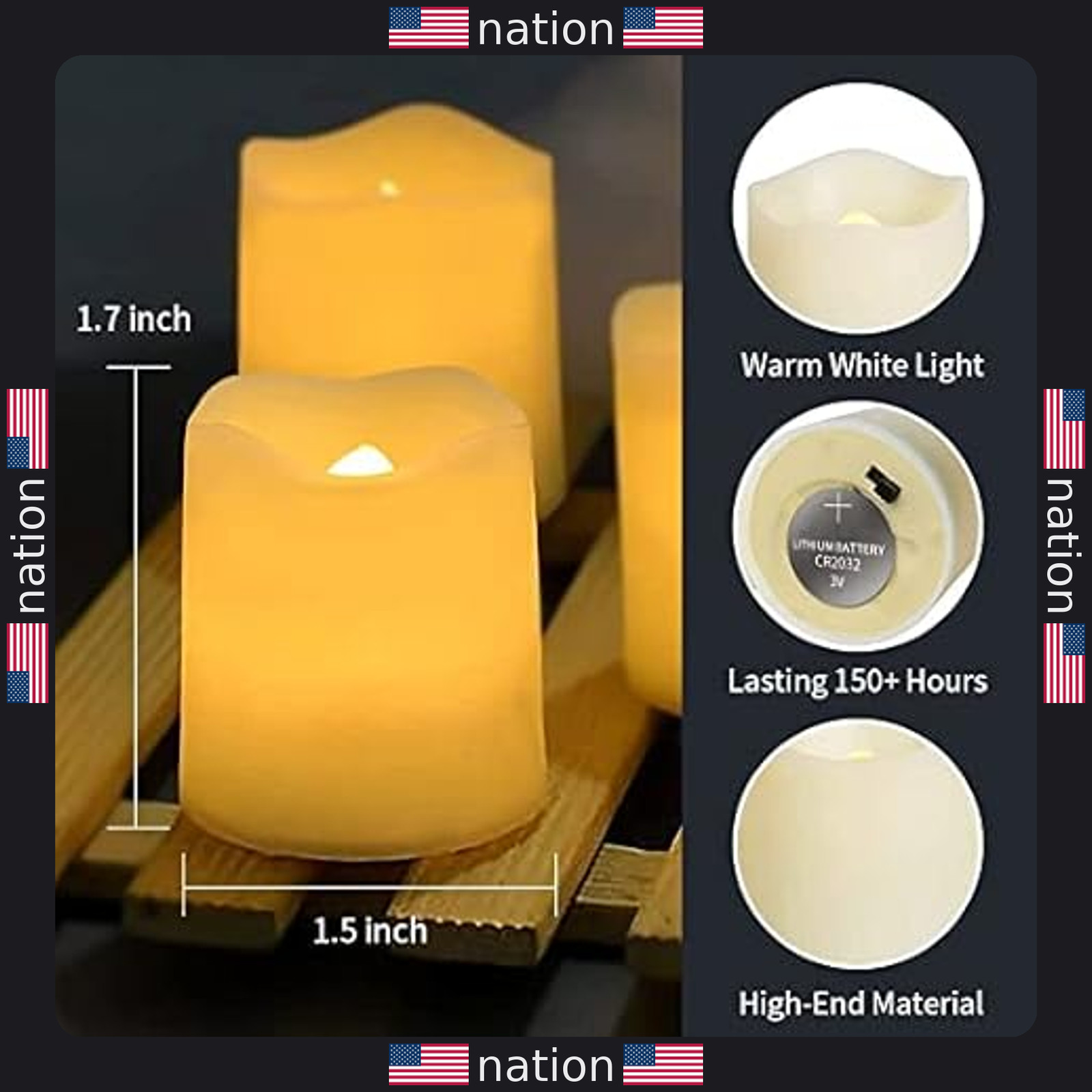 SHYMERY 24-Pack Flameless LED Votive Candles with 200+ Hour Battery Life