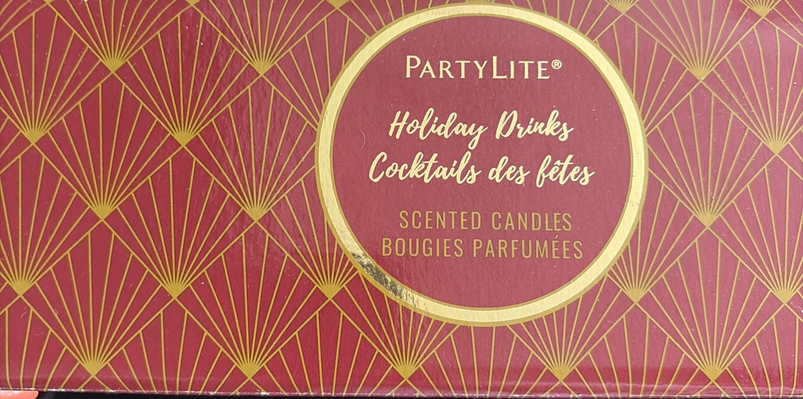PartyLite Holiday Drinks 3 Jar Candle Gift Set Scented Candles NIB