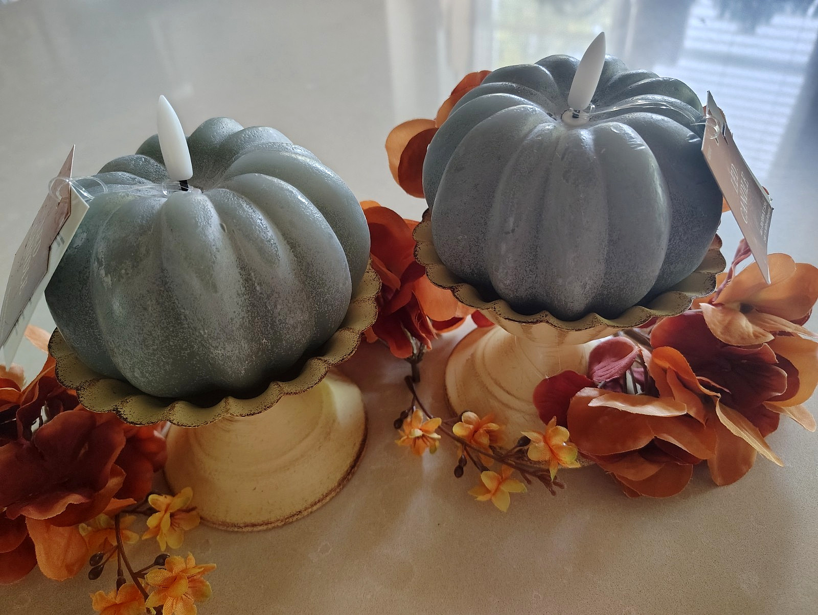 2026 Viral Hobby Lobby Pumpkin Candle LED Battery Flame Fall GREEN