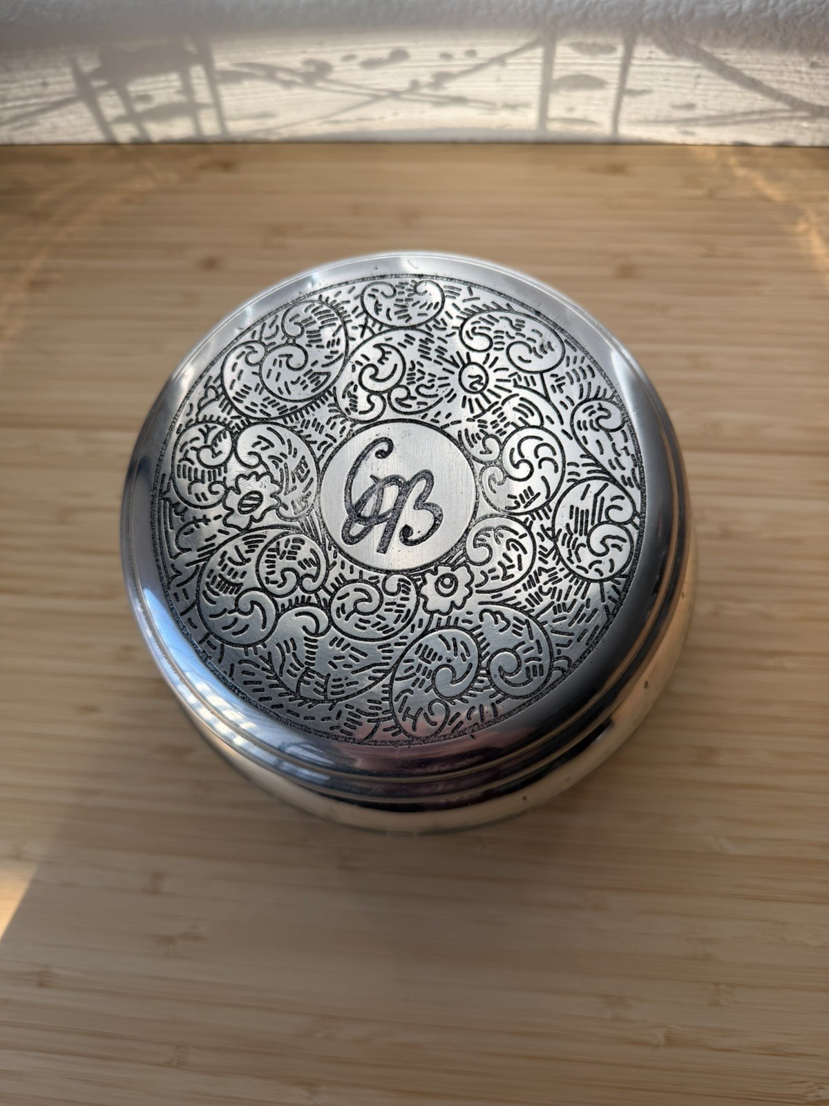 Capri Blue Volcano Candle 48 oz Mercury Glass Jar Silver Anthropologie New