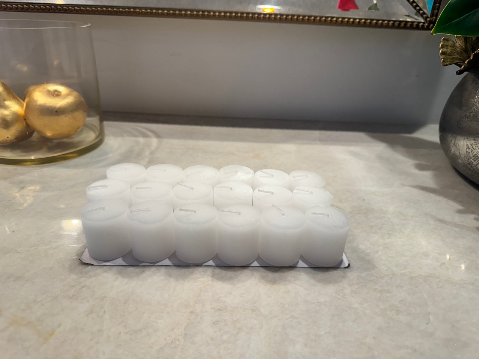 White Votive Candles – Box of 36 Unscented Bulk Candles – 15 Hour Burn Time