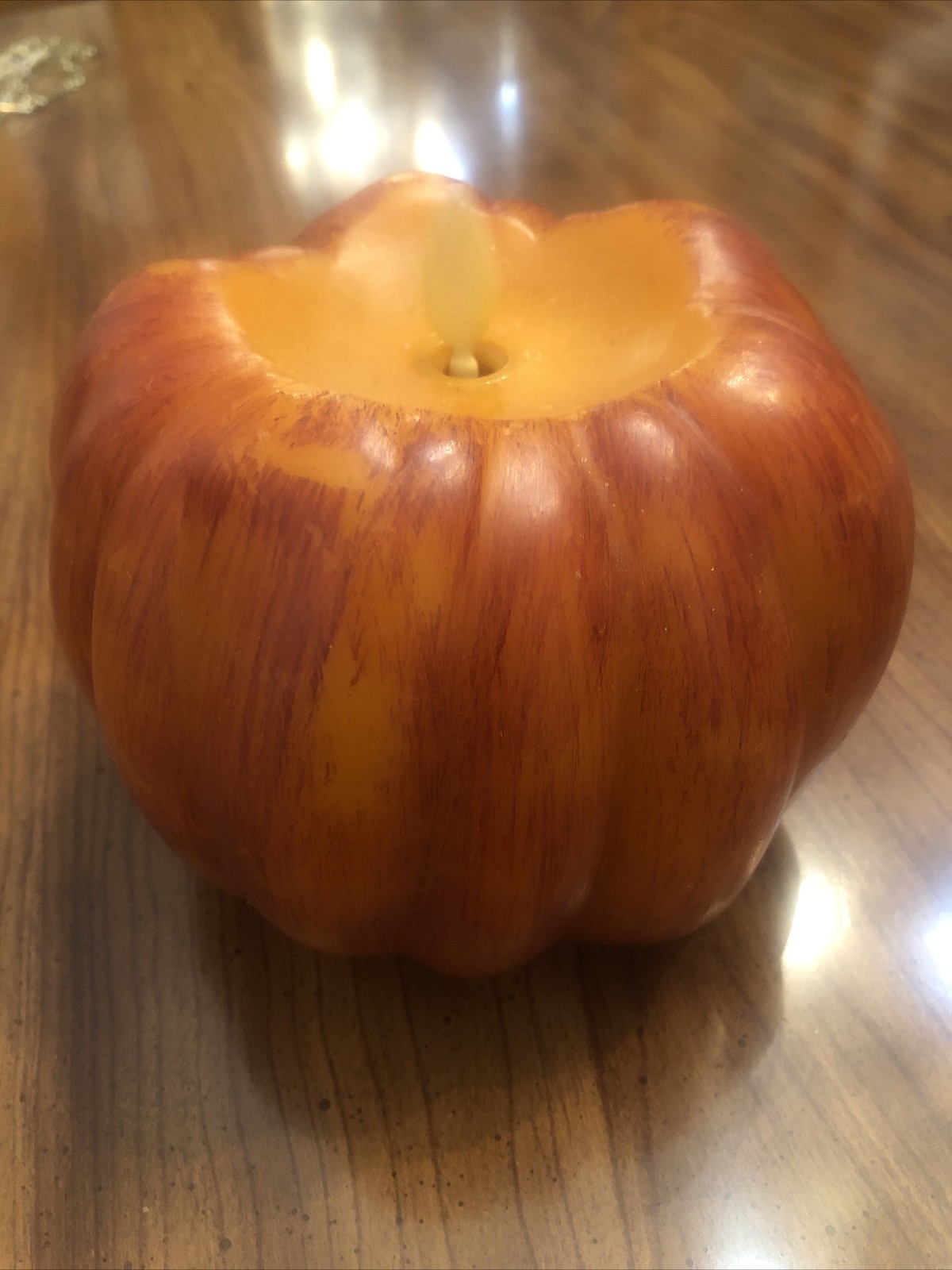 Pottery Barn Premium Flameless Flickering Pumpkin Candle Orange Brand New Rare