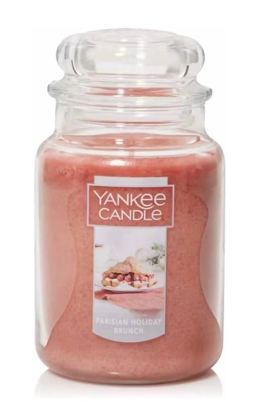 Yankee Candle Glass Parisian Holiday Brunch Original Jar Candle 22oz