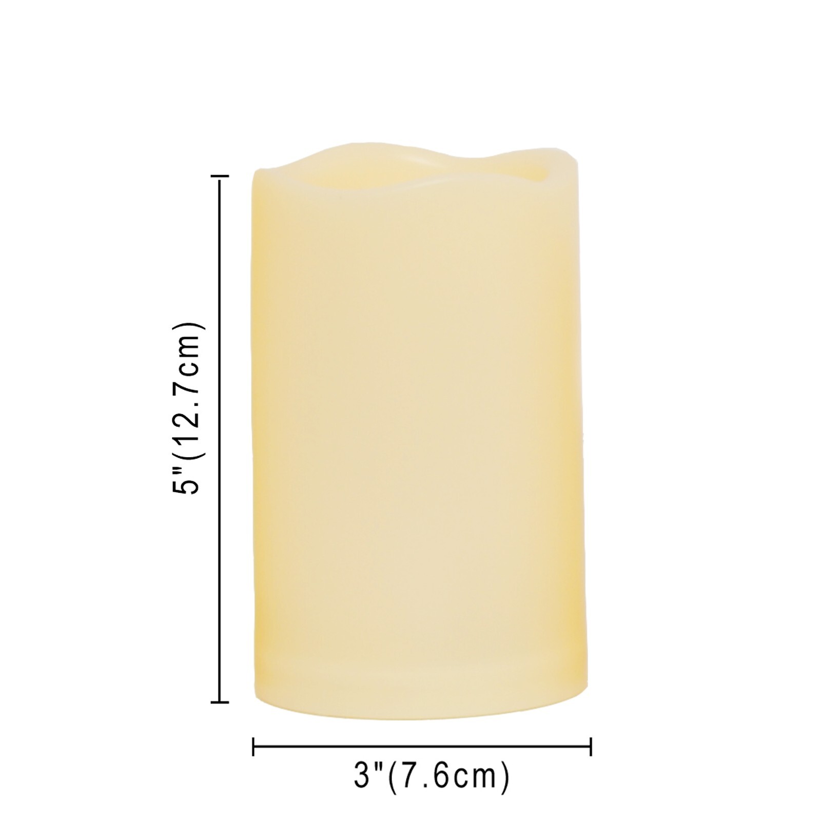 1 PCS Outdoor Battery LED Flameless Pillar Candle w/ Built-in Timer 3”x 5”