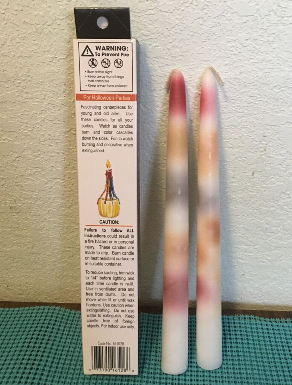3 Pack ~ 6 Candles * USA * Multi-Color Drip CANDLEs Unscented (NIB)