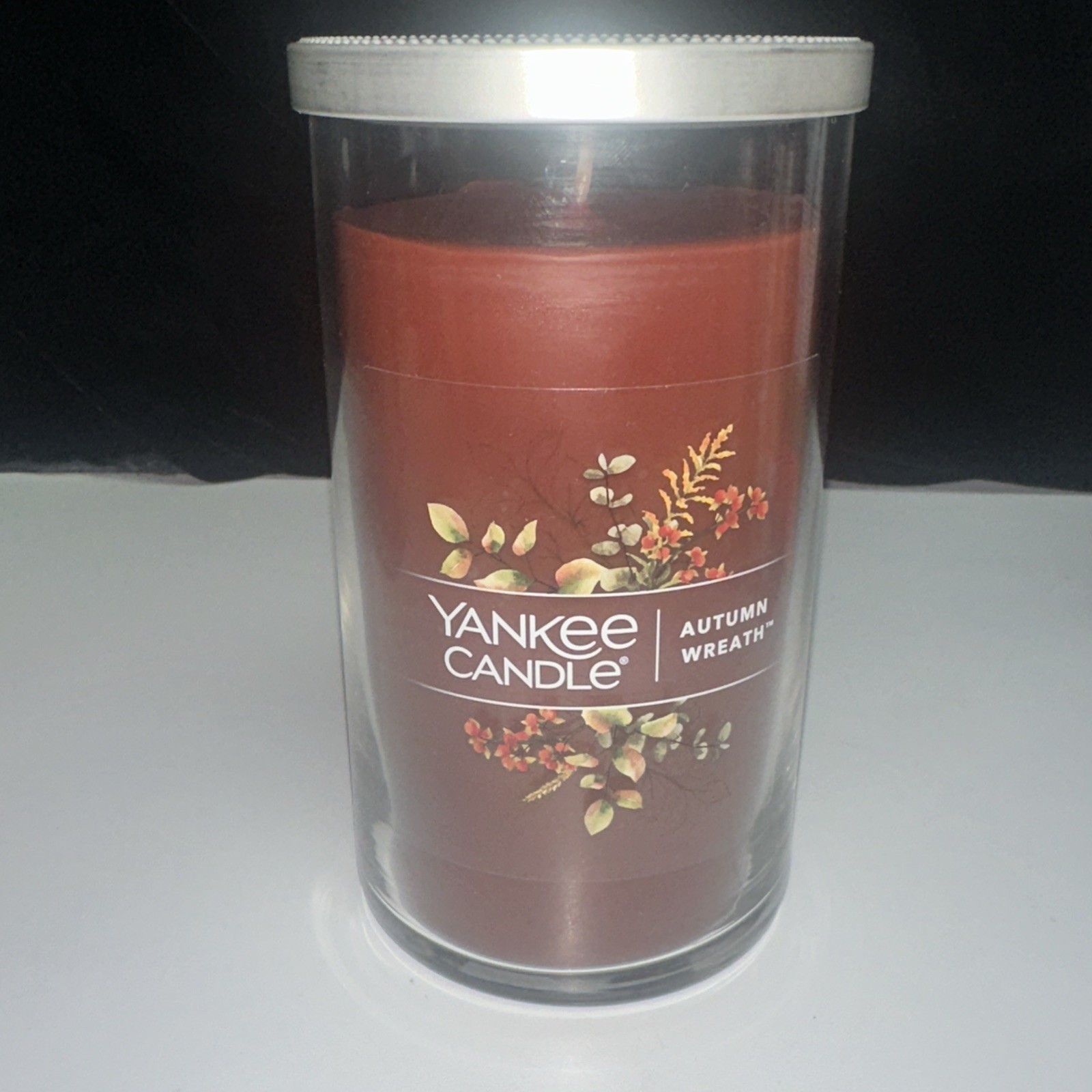 LOT OF 2-NEW-Yankee Candle AUTUMN WREATH Large 14.25oz. FREE SHIPPING