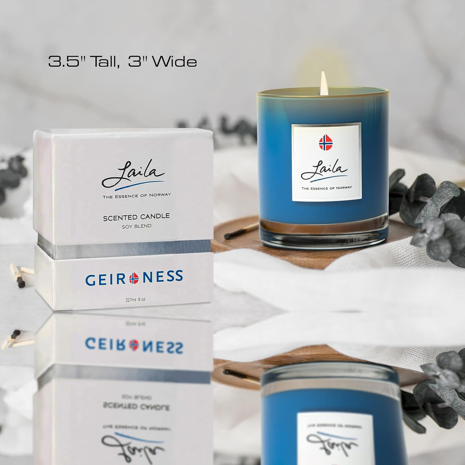 Laila Perfume Candle – Soy Wax Scented Candles for Home, Bathroom and Spa Room –