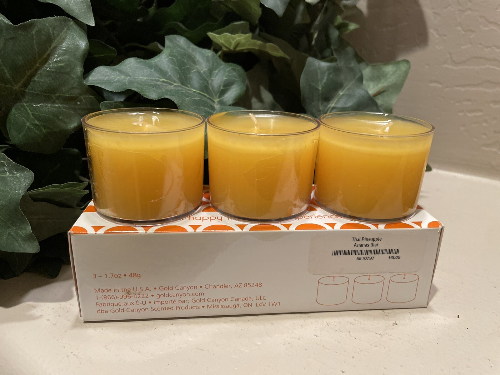 Gold Canyon Candle Volights-Size 3 Pack Thai Pineapple 🍍 NIB*