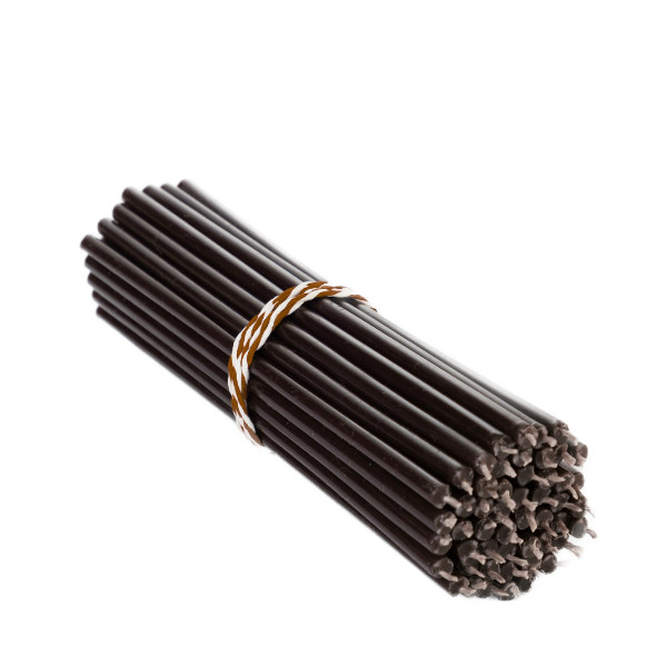 700 Pack Black Beeswax Taper Candles 6.3″ Thin Taper 0.2″ Church Orthodox