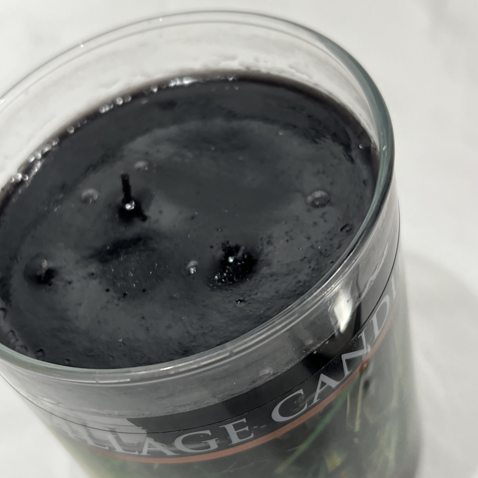Village Candle Black Bamboo Glass Black Cap Scented Candle, 14 oz Discontinued