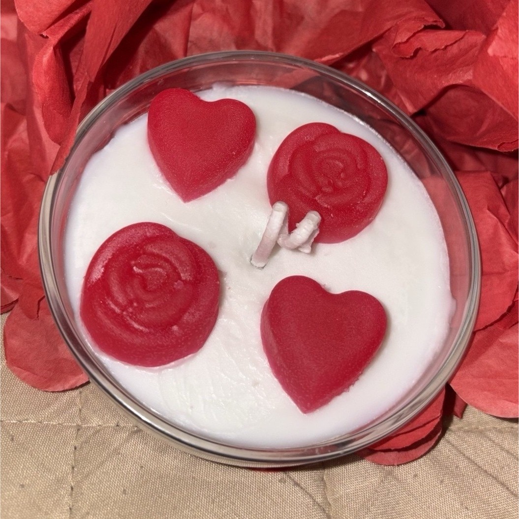 handmade Valentine’s Day candle