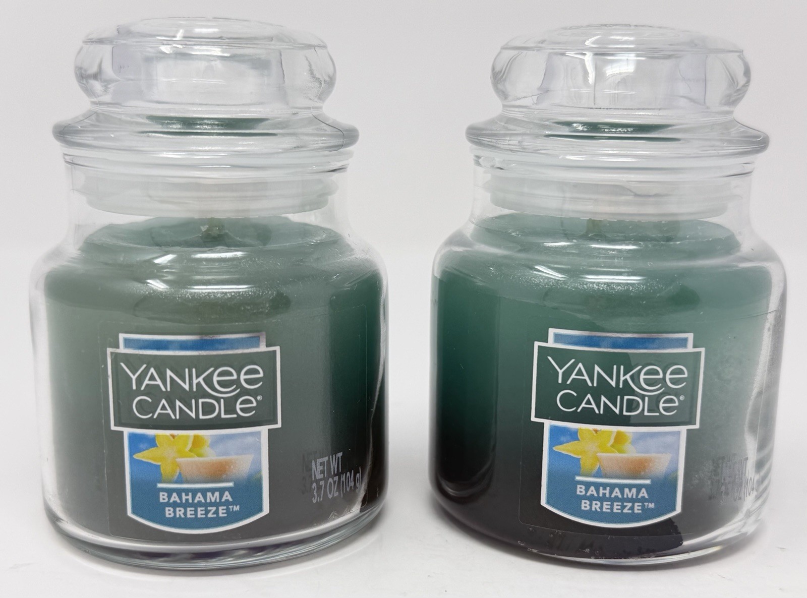 Yankee Candle BAHAMA BREEZE Small Housewarmer Jar, 3.7oz LOT OF 2