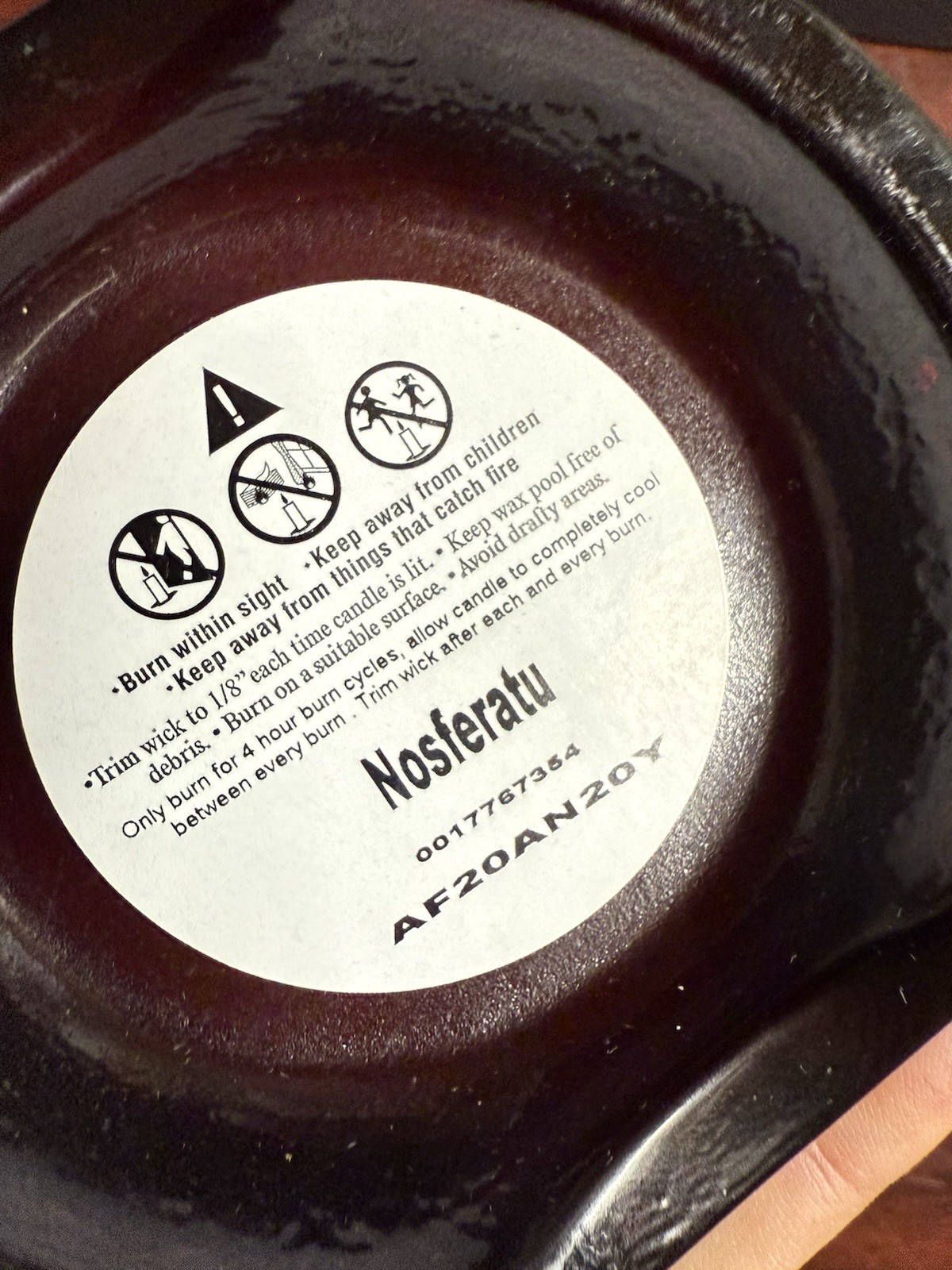 Heretic NOSFERATU Candle LIMITED Ed 6.5oz NEW IN BOX *Read Description*