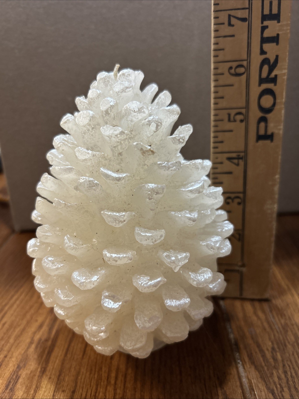 Christmas Vintage 5.5” Pinecone Shaped Candle Retro Farmhouse
