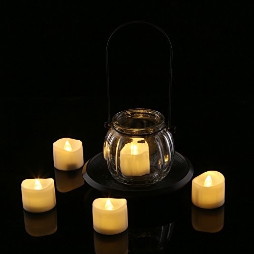 Pack 12 Flameless LED Tea Candles for Outdoor Indoor Fake Candle in Warm White