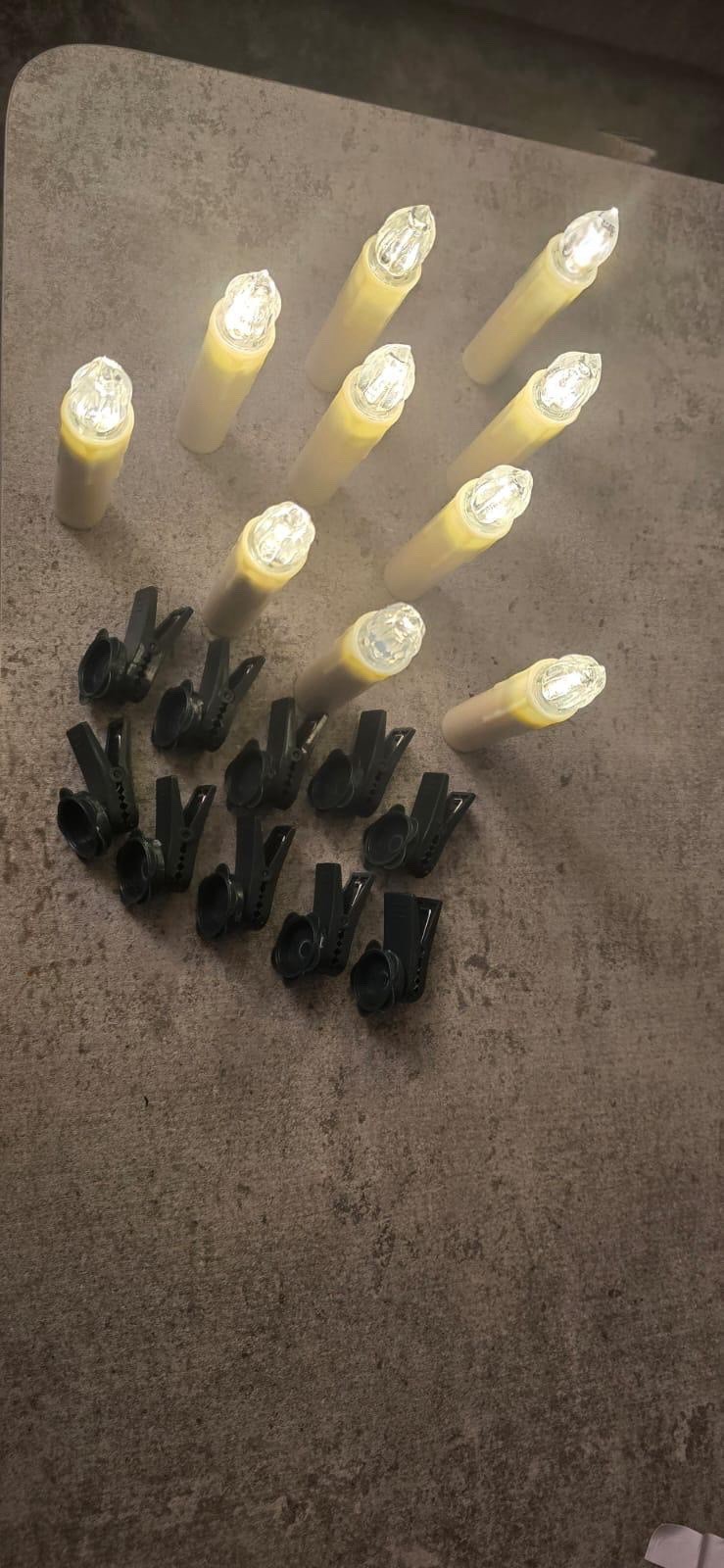 Battery Operated Cordless LED Candle Lights party Candles with Remote 10 Pcs