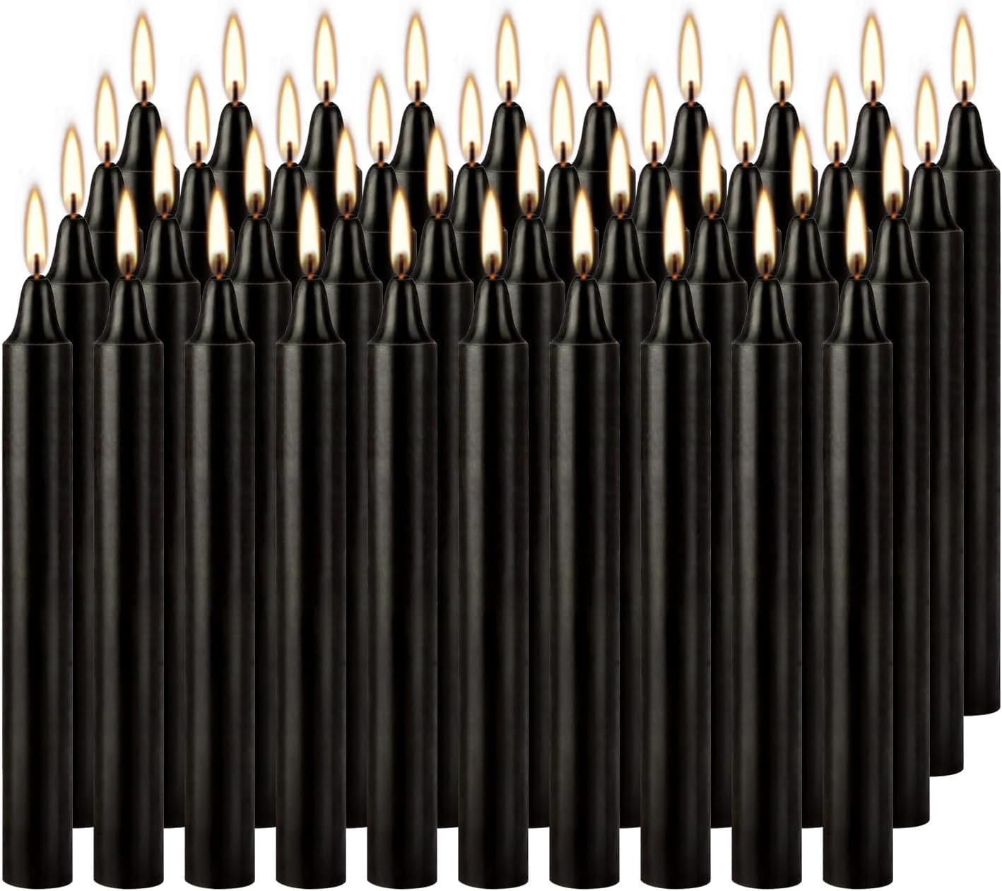 Set of 40 Black Candles Ã¢â‚¬â€œ Spell Chime Candles for Halloween Rituals Pr…