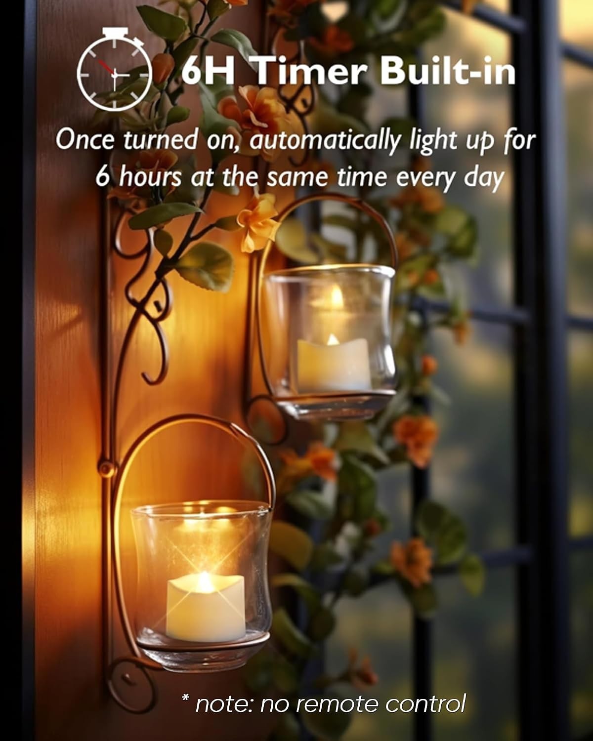 Flameless LED Tealight Candles with Built-in Timer – Cozy 12-Pack for Home Decor