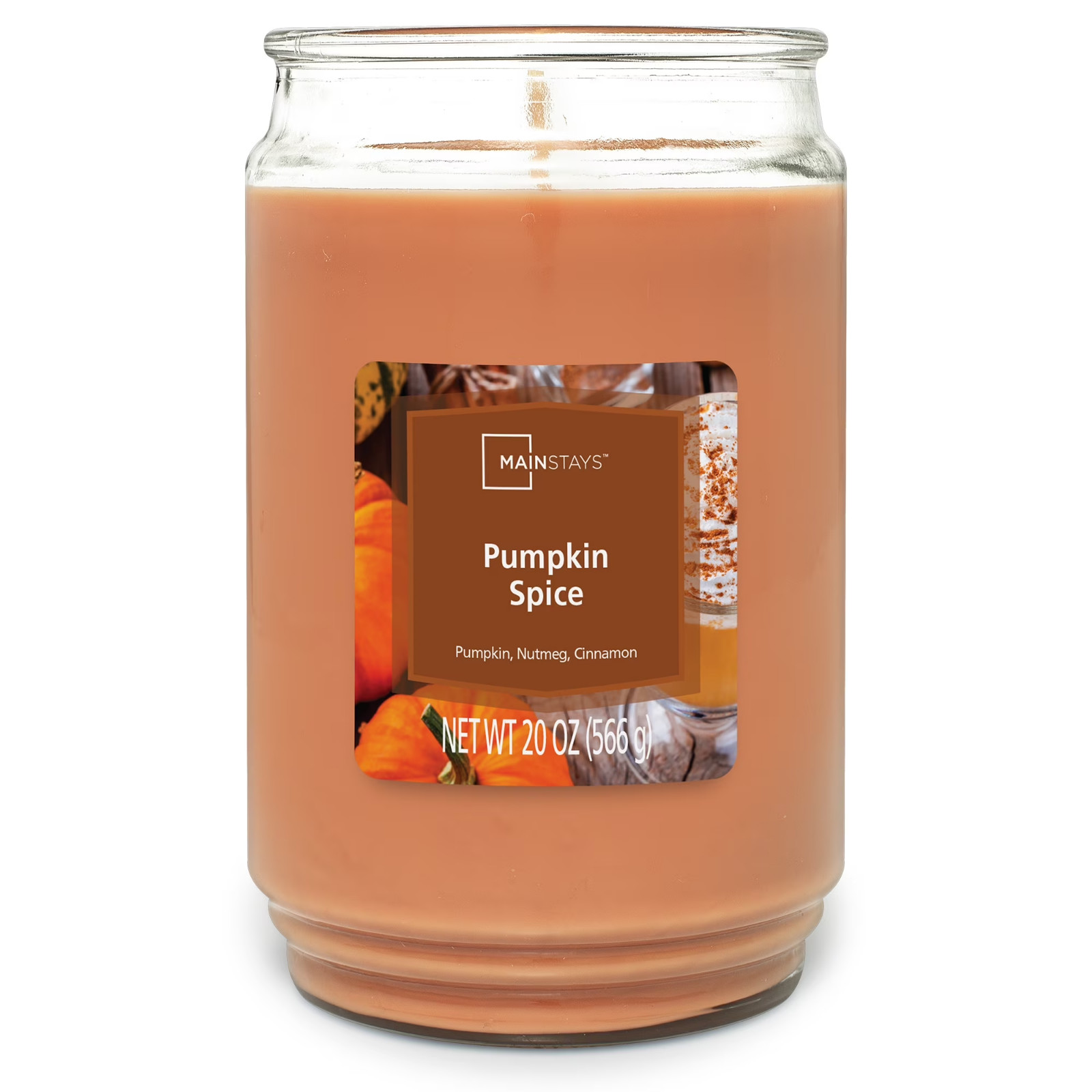 Pumpkin Spice Scented single Wick candle Large jar 20 Ounces Home Fragrance….