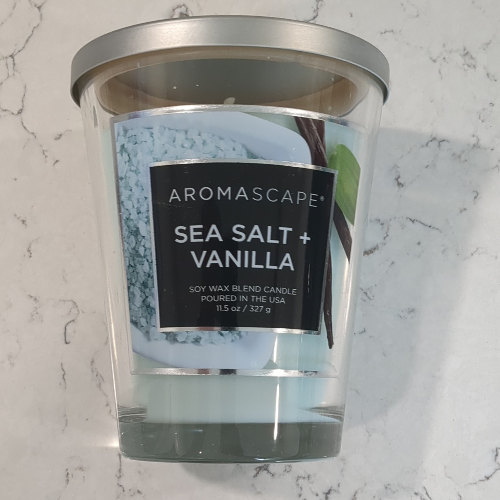 4 PACK Aromascape & WoodWick Candles 3 Weathered Wood & 1 Seasalt + Vanilla NEW