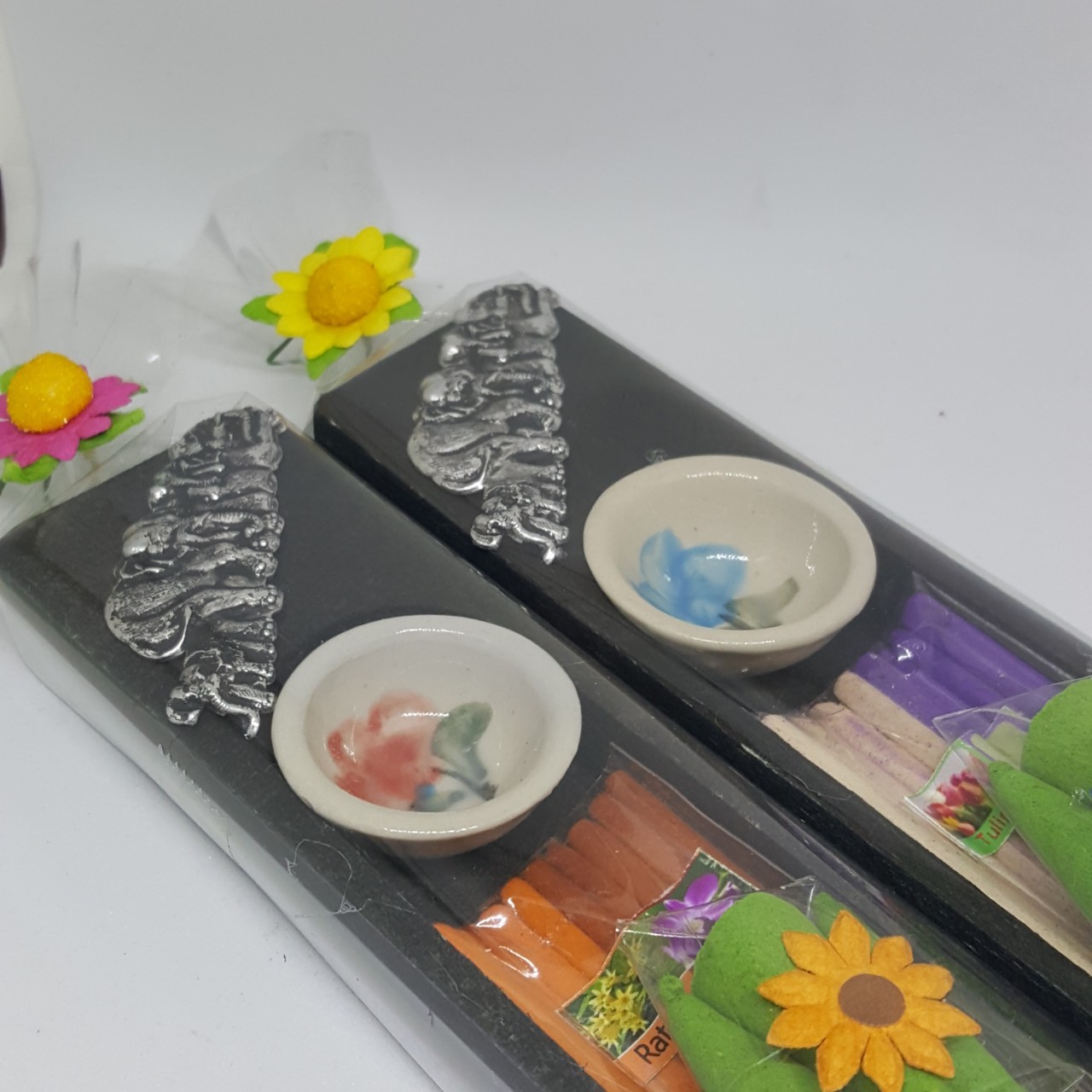 Thai aroma spa candle incense relax gift set souvenir elephant ceramit home 2