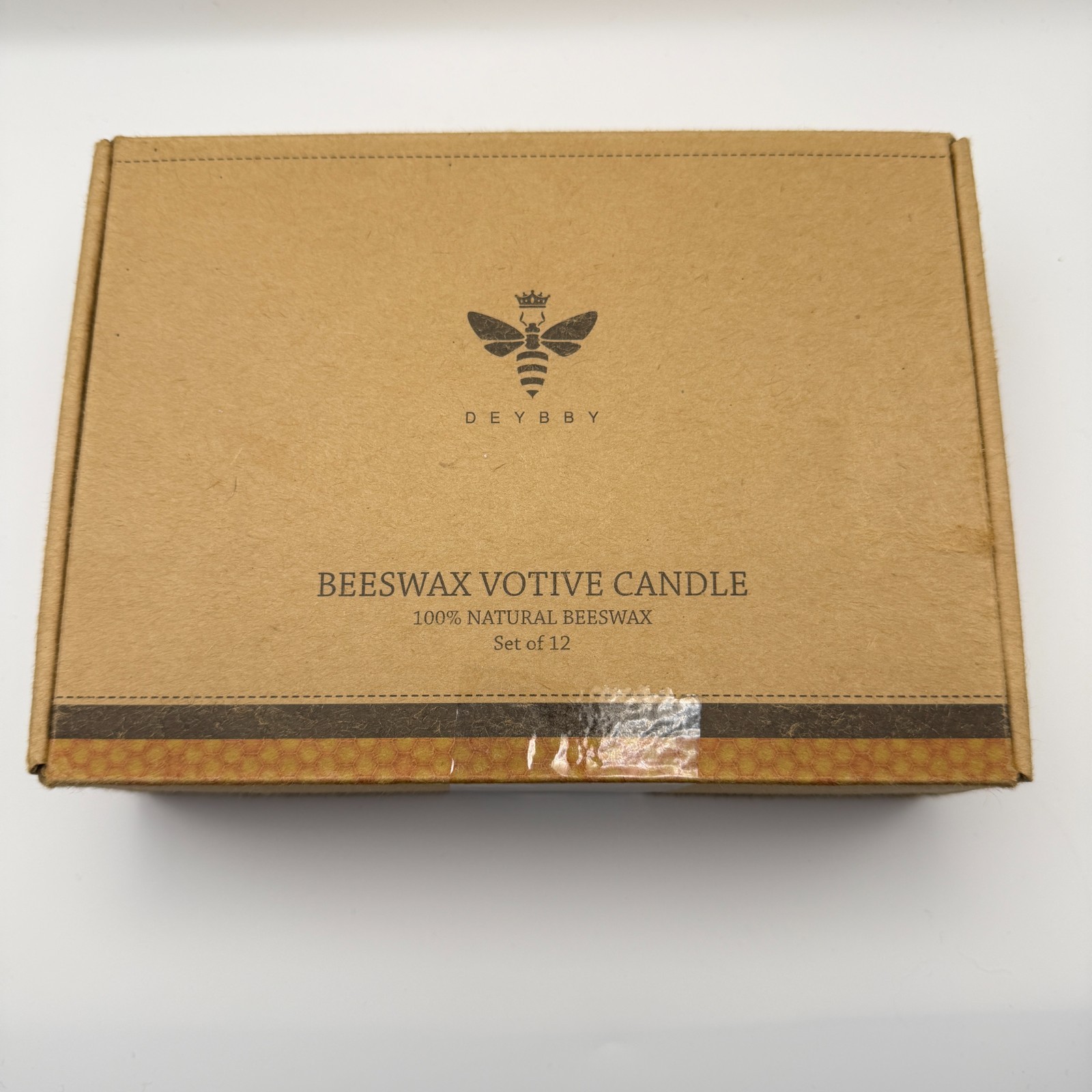 Yellow Natural Beeswax Votive Candles Set of 12 | Small Bees Wax Votive Candles