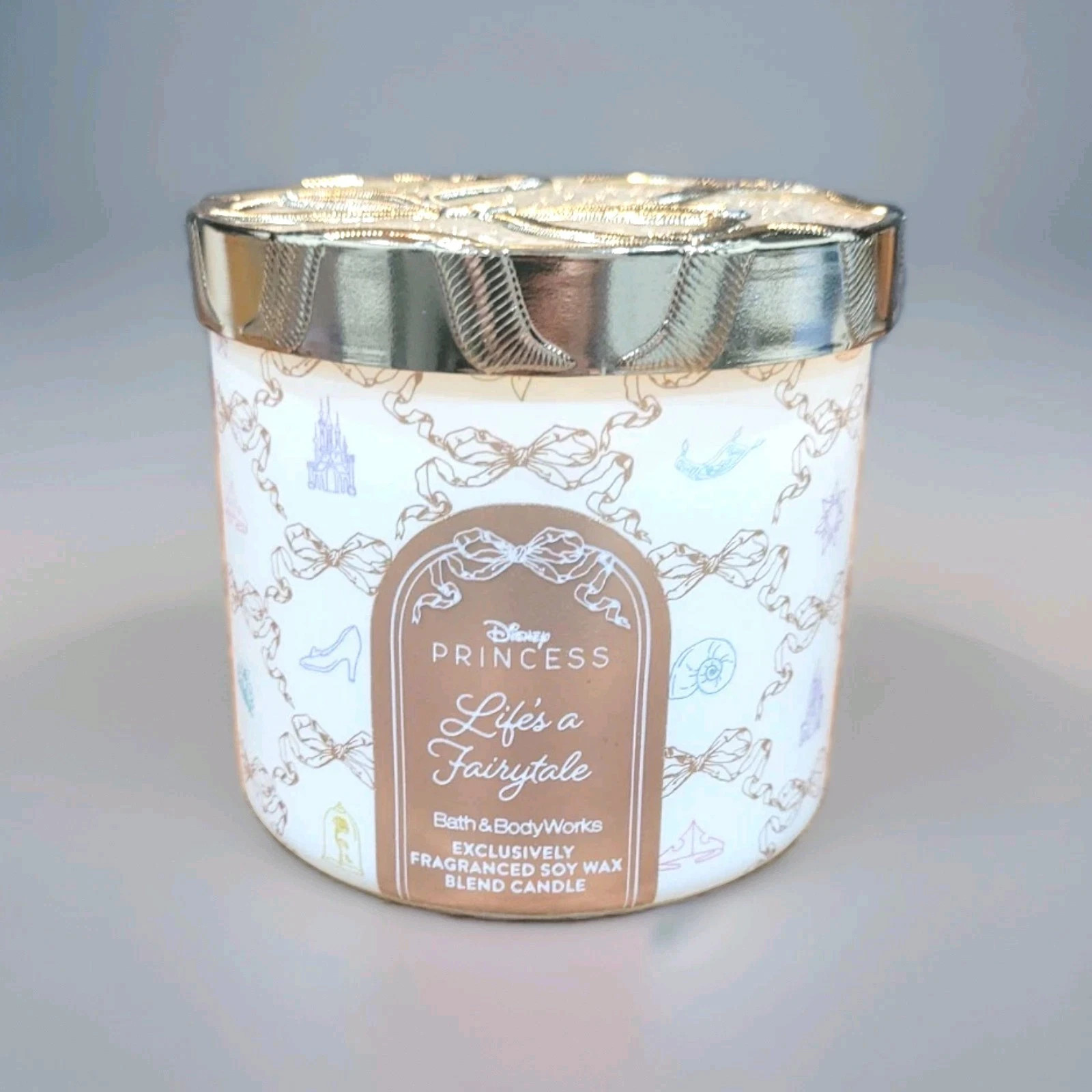 Bath & Body Works Disney Princess LIFE’S A FAIRYTALE Bow Lid Large 3Wick Candle