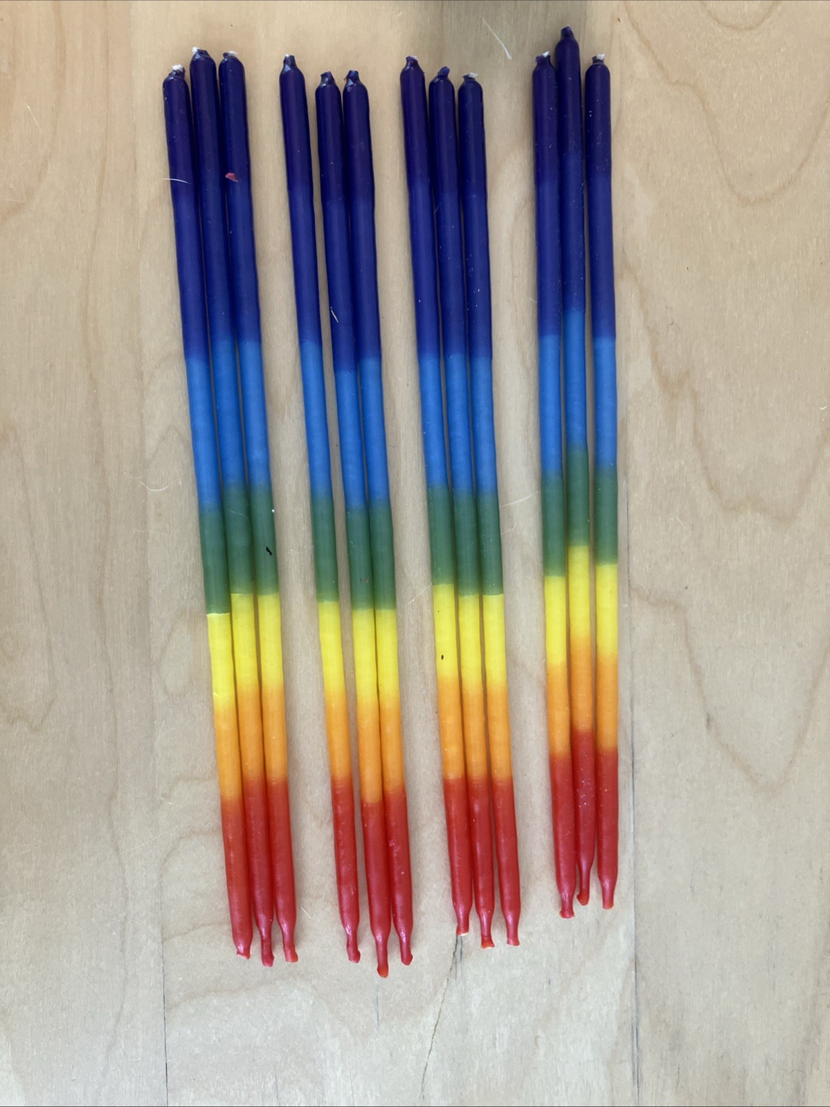 Rainbow PRIDE “Cheerlites” Candles – 8″ Set Of 12 Candles – New In Box