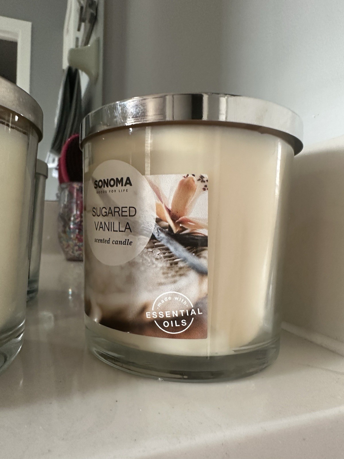 Sonoma 14 oz. “Sugared Vanilla” 3-Wick Lidded Jar Candle