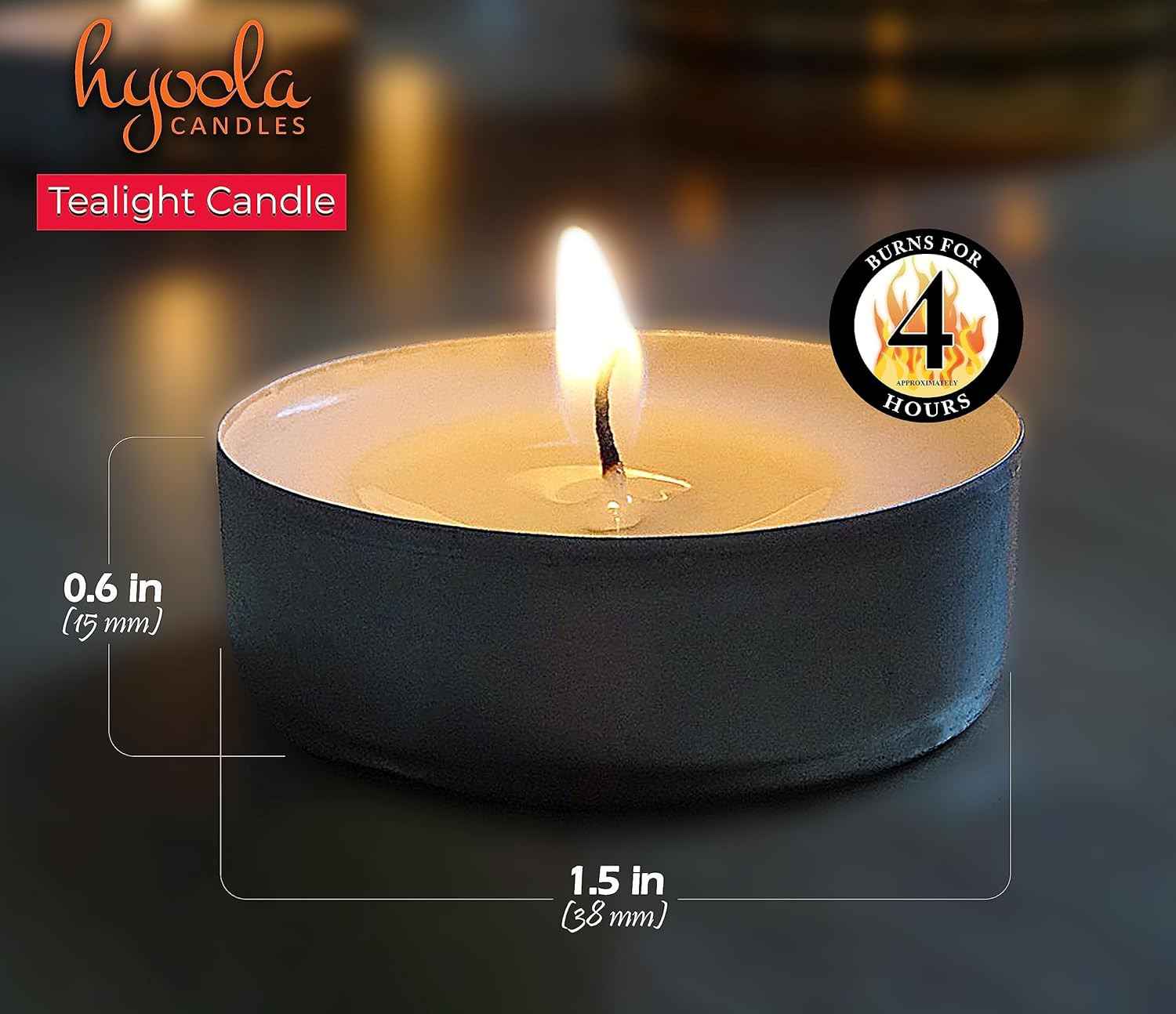 Tea Lights Candles – 100 Bulk Candles Pack – Natural Palm Oil Tea Light – Europe