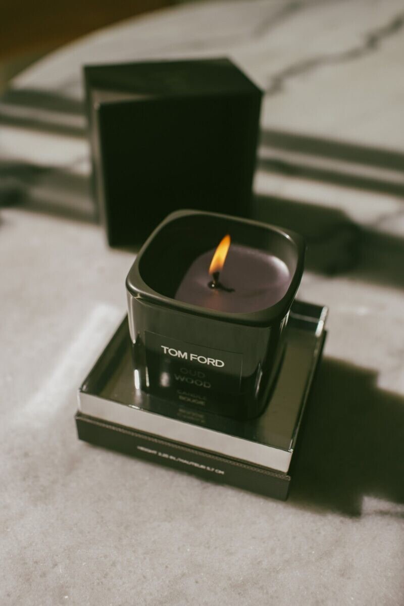 Tom Ford Oud Wood Candle, Full Size 2.25in/5.7cm, New & Sealed, Authentic