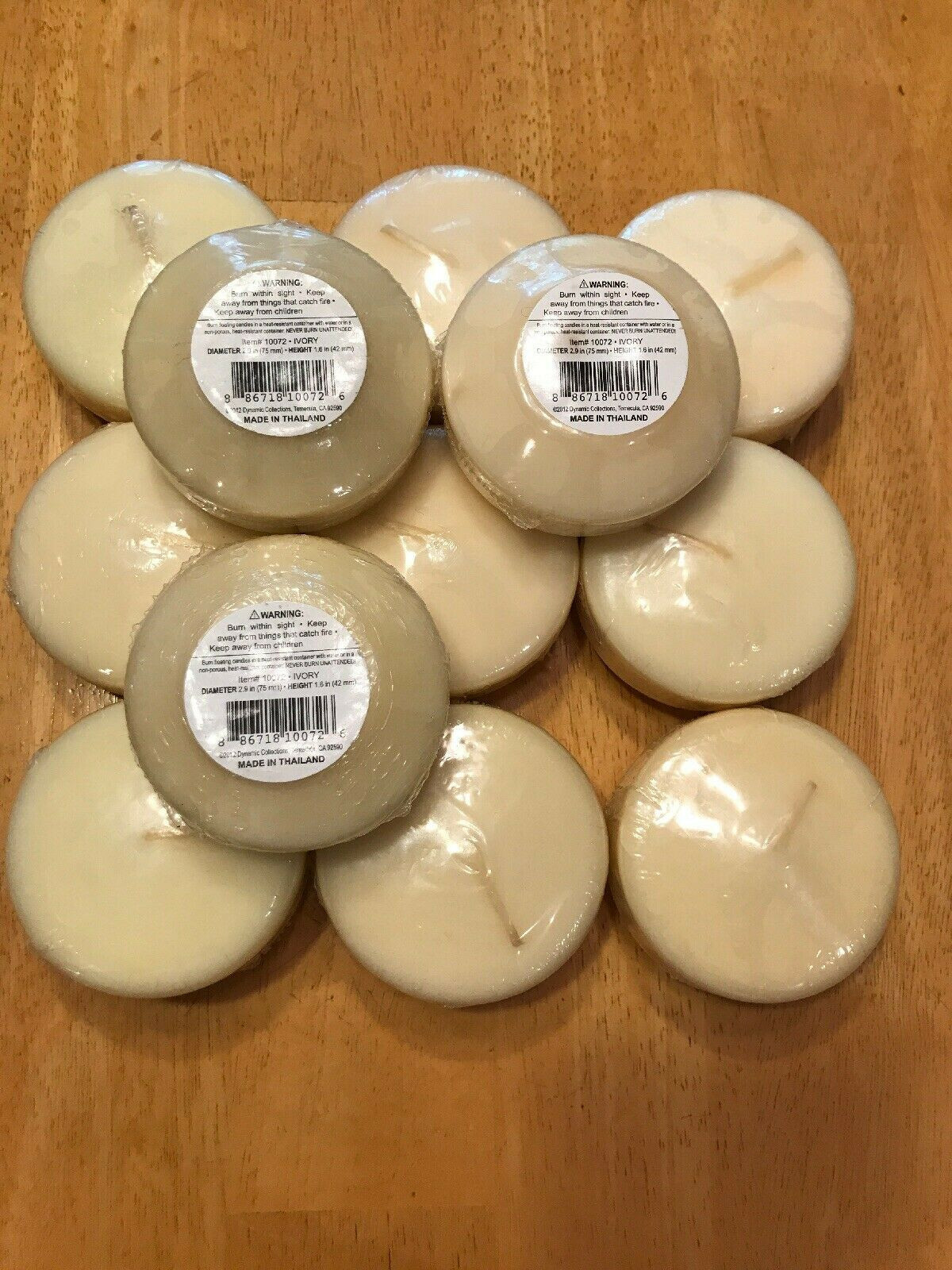 3″ Inch Floating Ivory Candles Unscented Lot of 12 for Wedding, Party, Events