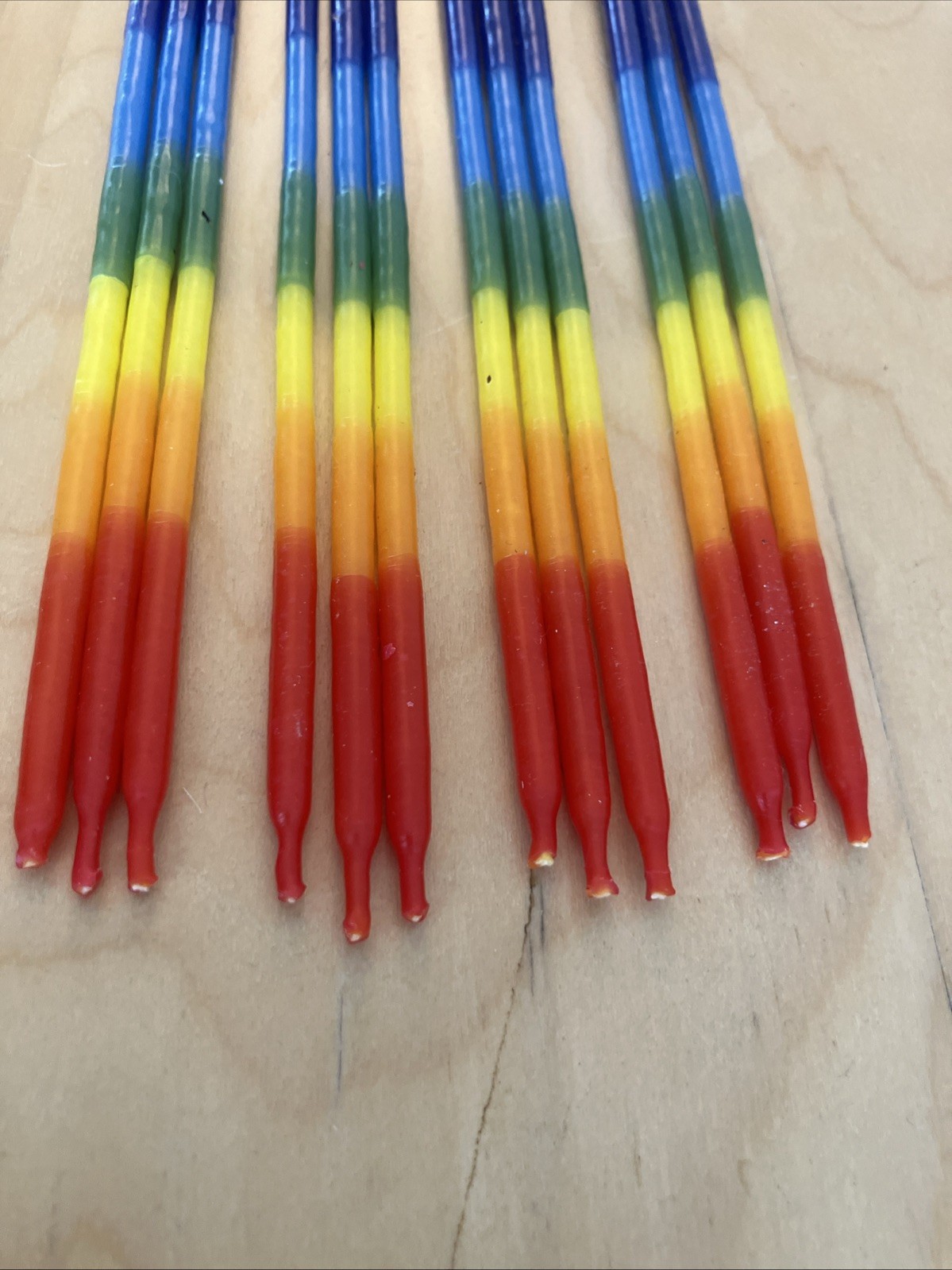 Rainbow PRIDE “Cheerlites” Candles – 8″ Set Of 12 Candles – New In Box