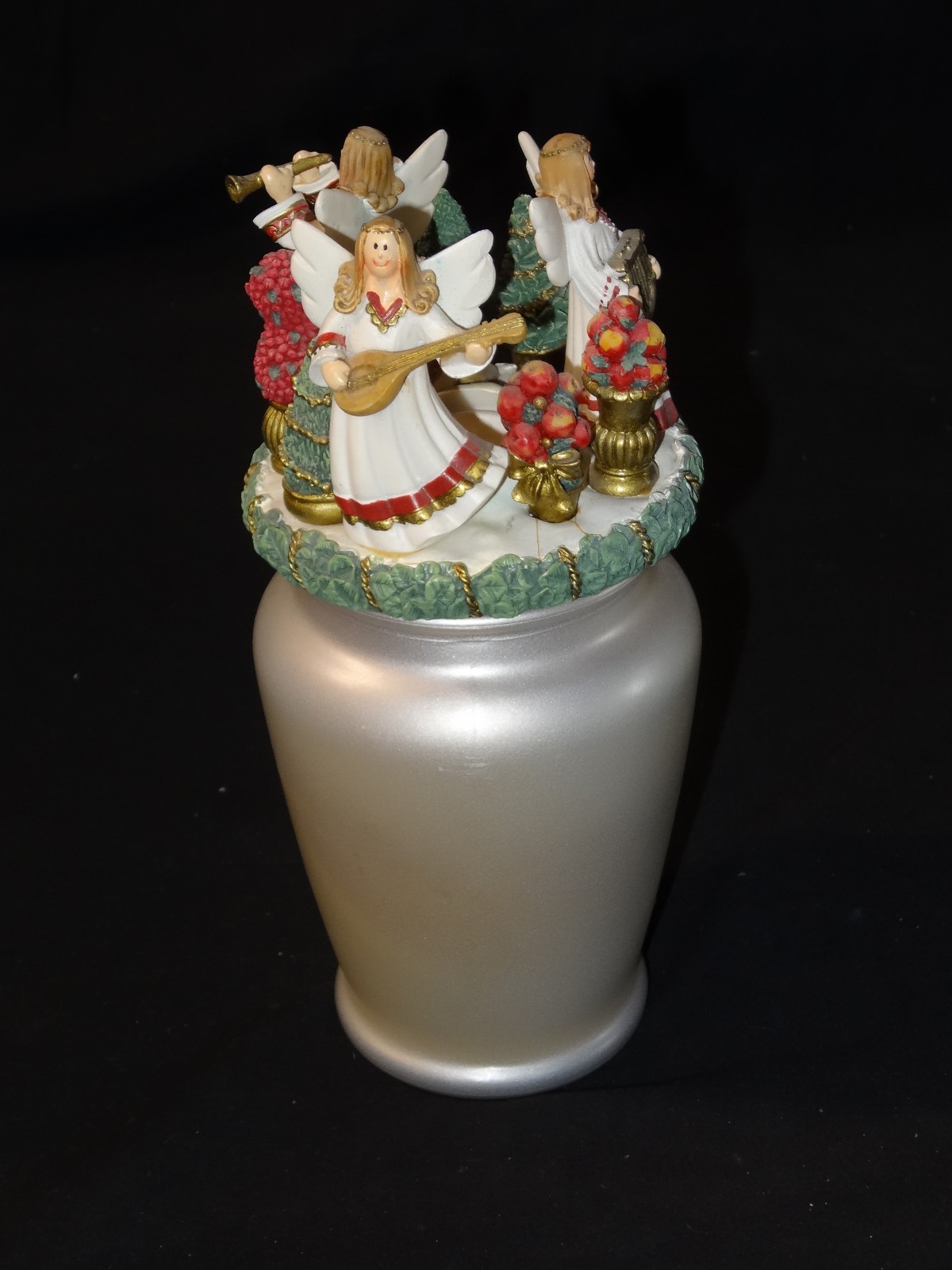 Candle Capper 3 Angel Cap With Old Virginia Vanilla Cinnamon 20oz Jar Candle