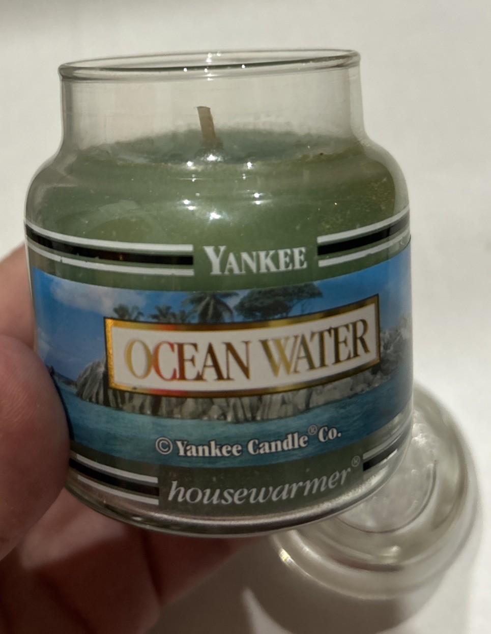 Small Yankee Candle Ocean Water Housewarmer 3.7 oz Black Band Discontinued NEW