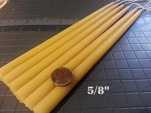 Pure Michigan 100% Beeswax taper candles 7/8″ 3/4″ 5/8″ 1/2″ 3/8″ hand dipped