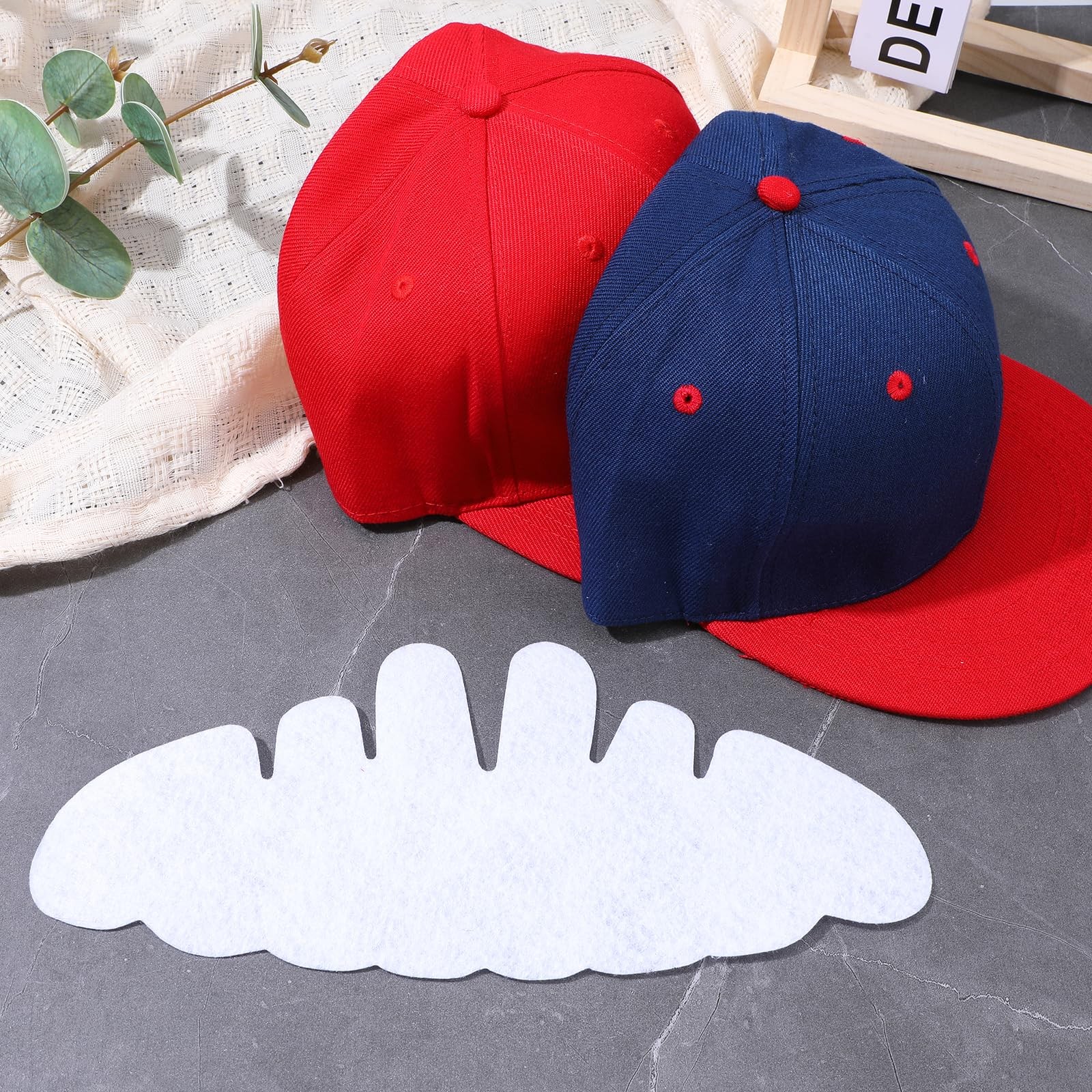 10 Pack Baseball Cap Felt Inserts Washable Hat Shaper Sweat Liner Brim