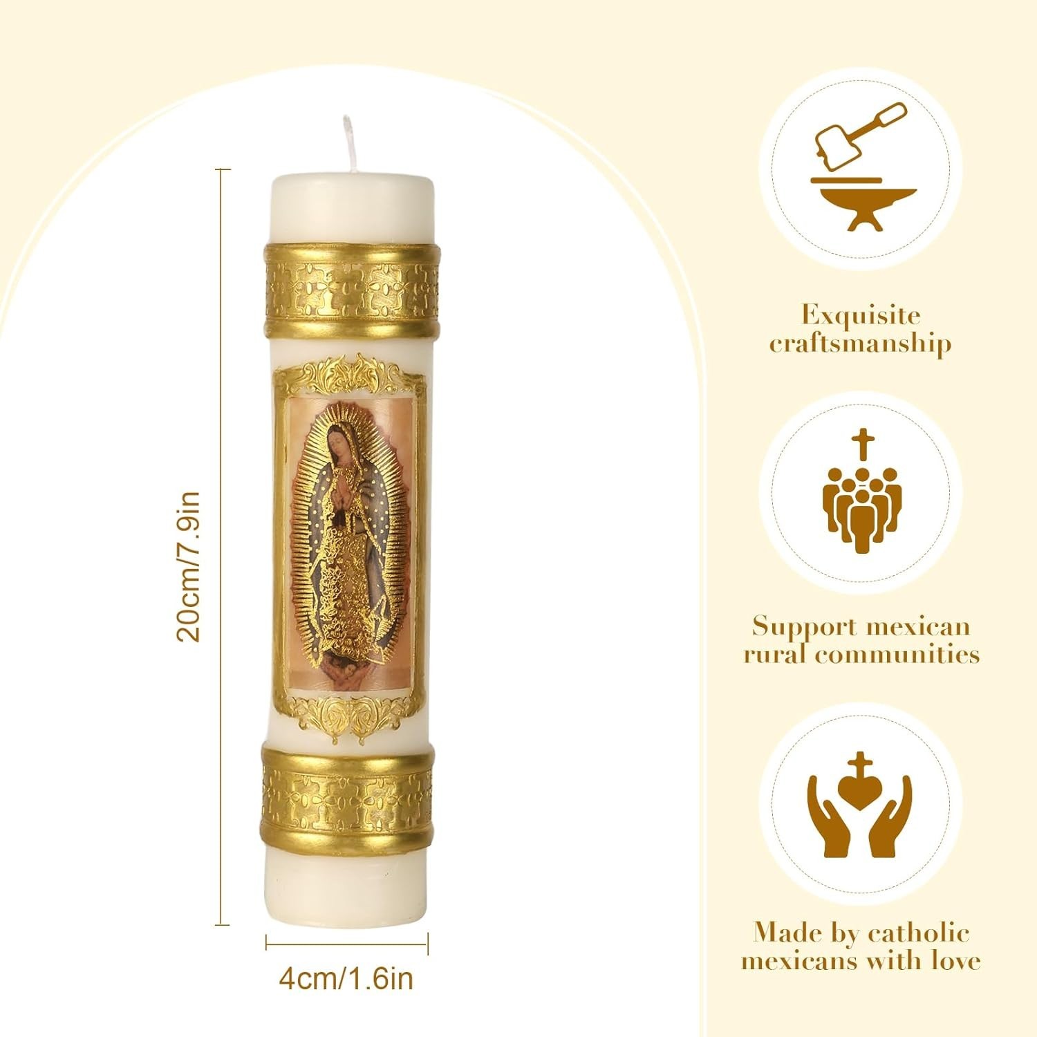 Religious Candles Catholic,Prayer Candles for Church Baptism First Communion …