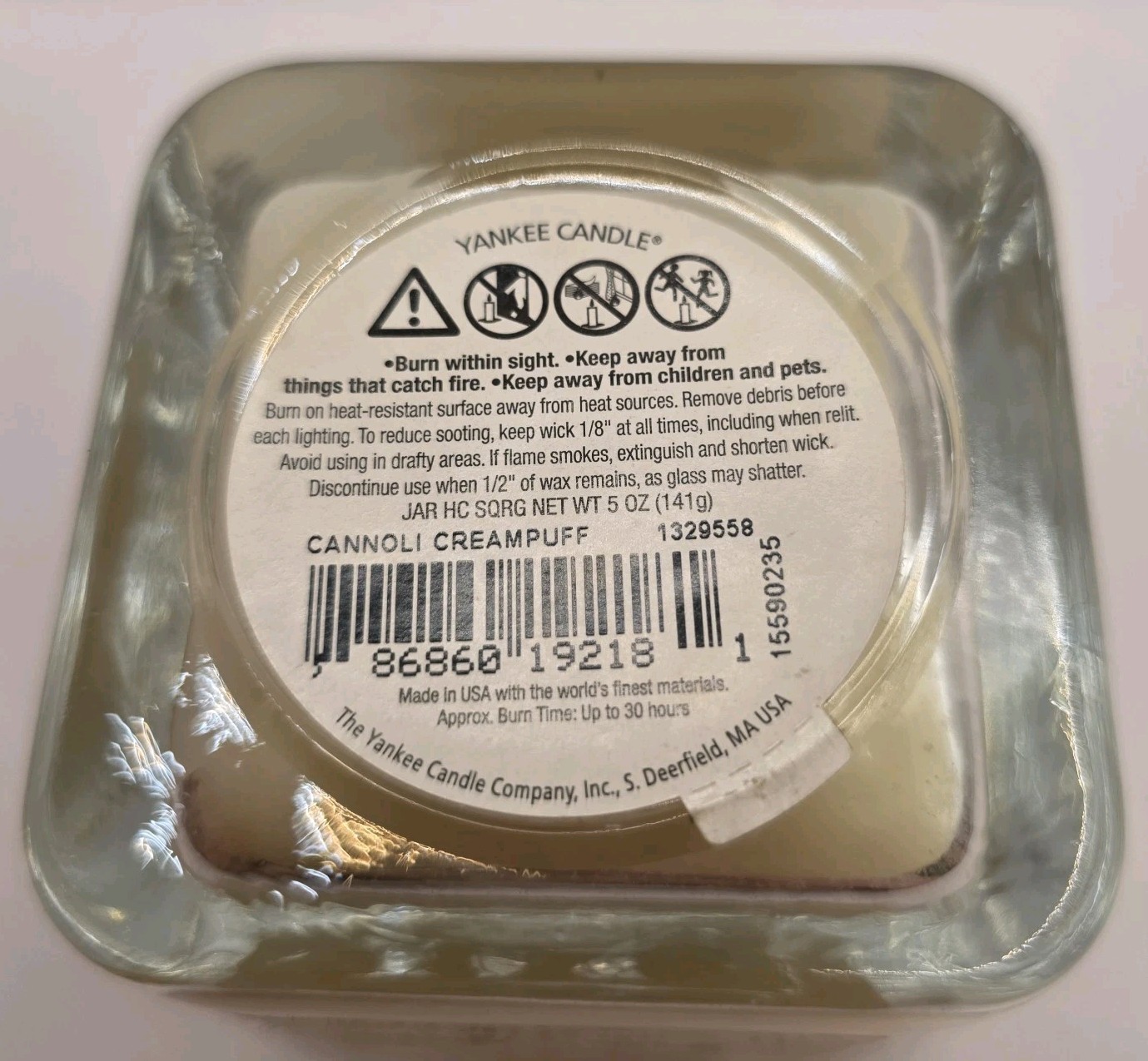 Yankee Candle Rare Cannoli Cream Puff Scented Candle 5 Ounces Mostly Full
