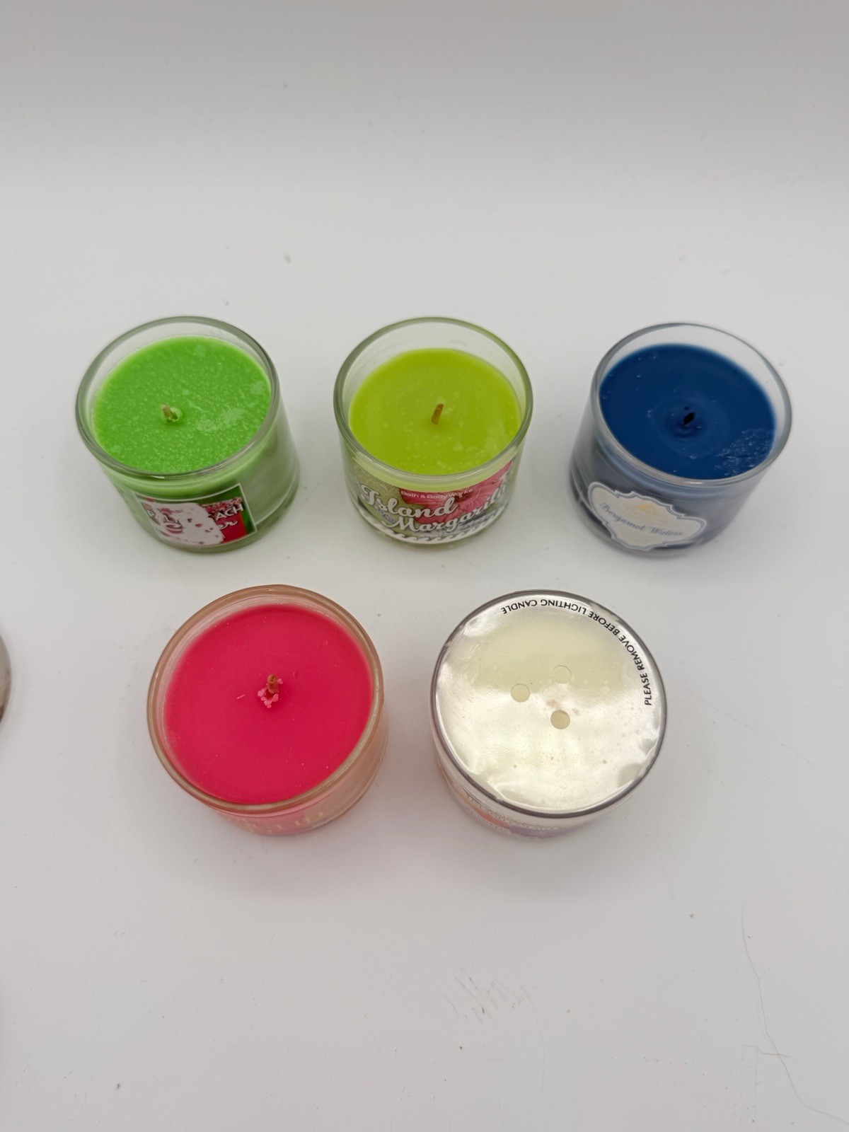 Bath and Body Works Summer Mini Candle Lot Colada Island Marg Palm Beach Bunny