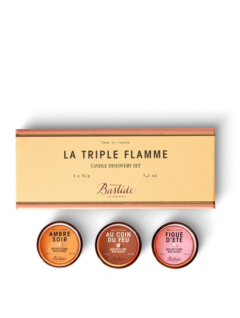 BASTIDE LA TRIPLE FLAMME CANDLE DISCOVERY SET, 7.5 OZ X3 SEALED BOX