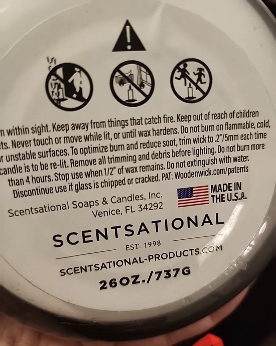 Scentsational WHITE MAGNOLIA 3 WICKS Scented Candle JUMBO SIZE 26 oz NEW!